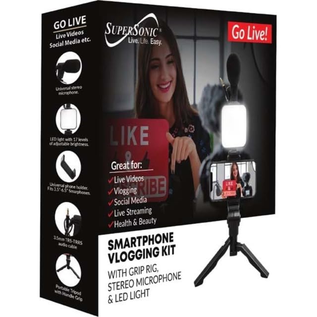 Kit V-Logging pour Smartphones Supersonic éclairage LED variable Youtube Instagram - 4