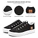 Women's Slip on Shoes Non Slip Fashion Canvas Sneakers Low Top Casual Shoes(Black,US9)