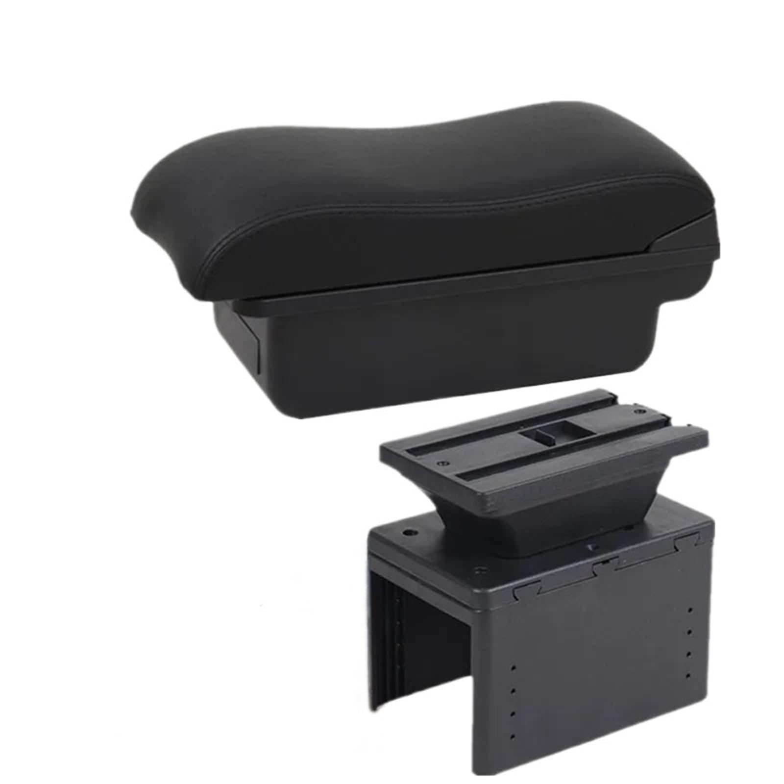 Hguvsjd Armrest Box For Fita For 500L SI Armrest Center Console Storage Box Retrofit Parts Accessories Car Armrests(A Black line NO USB)