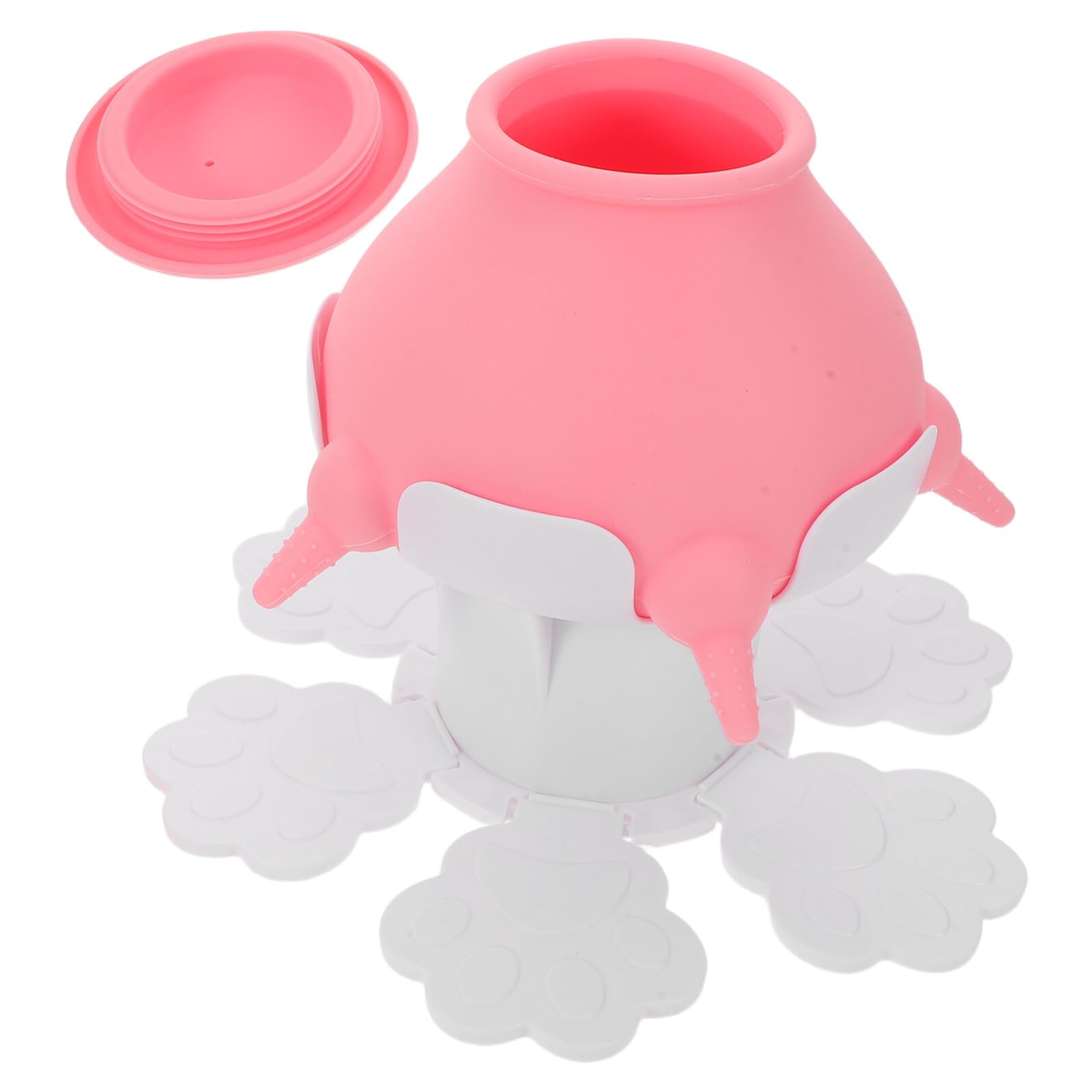 TOYANDONA Biberon per Gattini e Cuccioli Regolabile in Altezza Alimentazione Naturale in Silicone Leggero Set per Allattamento e Abbeveraggio Multiplo per Animali Domestici Giovani