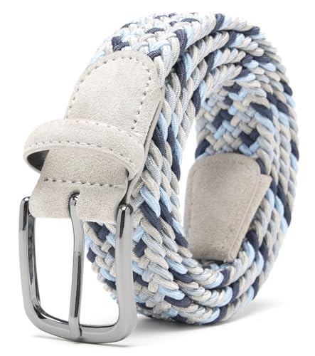 Image of Fabio Valenti Canvas Elastic Fabric Woven Stretch Braided Belts for Men Women Junior with Multicolored /Full Sizes