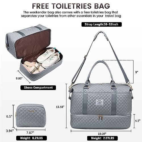 image for LOVEVOOK Travel Duffle Bag,Weekender Bags for Women with Shoe Compartm