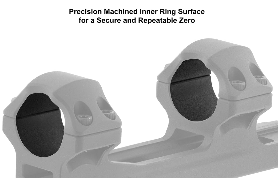 UTG Unisex Utg Accusync 1" profil fuld 50 mm offset ringbeslag Intergralmontage, Schwarz, Einheitsgröße EU