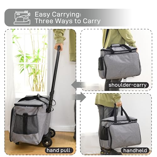 Mdnd Industry FSMC04PK Large Sewing Machine Case With Wheels - Big Size Sewing Machine Bag thumb #7