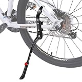 【Höhenverstellbar & Non-slip 】Durch die Höhenverstellung können Sie die Neigung des abgestellten Fahrrads individuell anpassen. Das Antirutsch-Bodendesign und breite Kunststofffüße verhindern ein Verrutschen und Verrutschen des Fahrrades im Schlamm, Der Gummifuß in diesem Fahrrad Ständer sorgt für Stabilität
