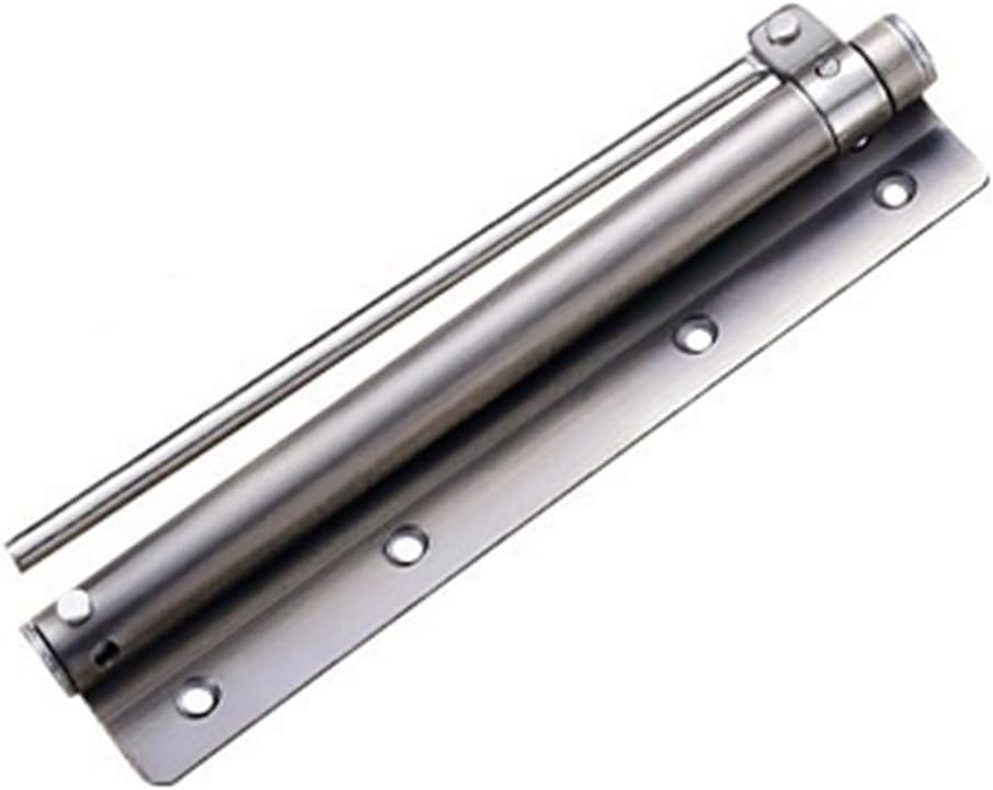 Automatic Door Closers,Door Closer Automatic Light Simple Invisible Door Spring Buffer Door Closer Furniture Door Hardware Stainless Steel Door Closer Door Opener (Color : White)