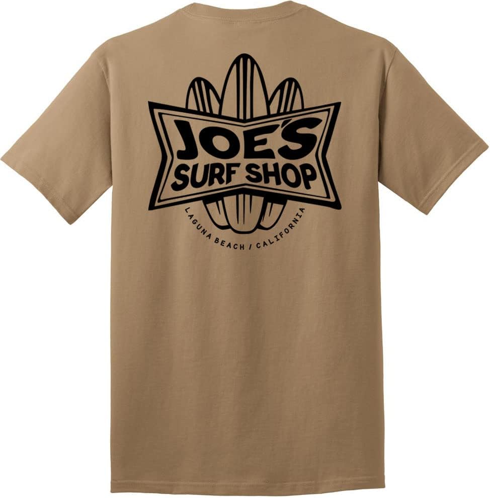 JOES SURF SHOP Men's Surfboards Logo Heavyweight Cotton Tees