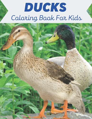 Ducks Coloring Book For Kids: A Coloring book for kids of 35 amazing Ducks Designs