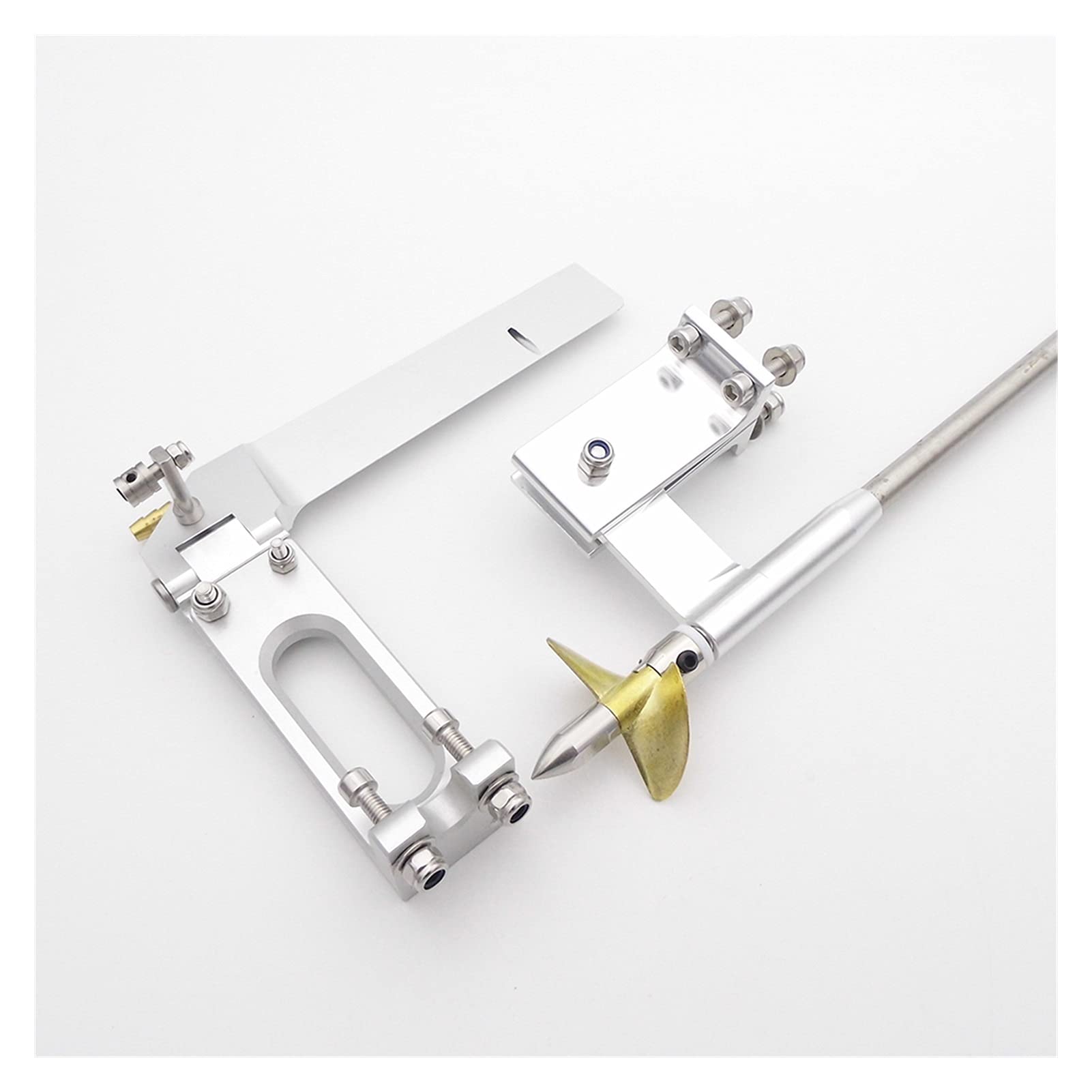 Gouvernail Direction Bateau Kit Arbre Flexible 4mm X 30cm + Support + Gouvernail Pour Bateau RC (électrique/essence/nitro