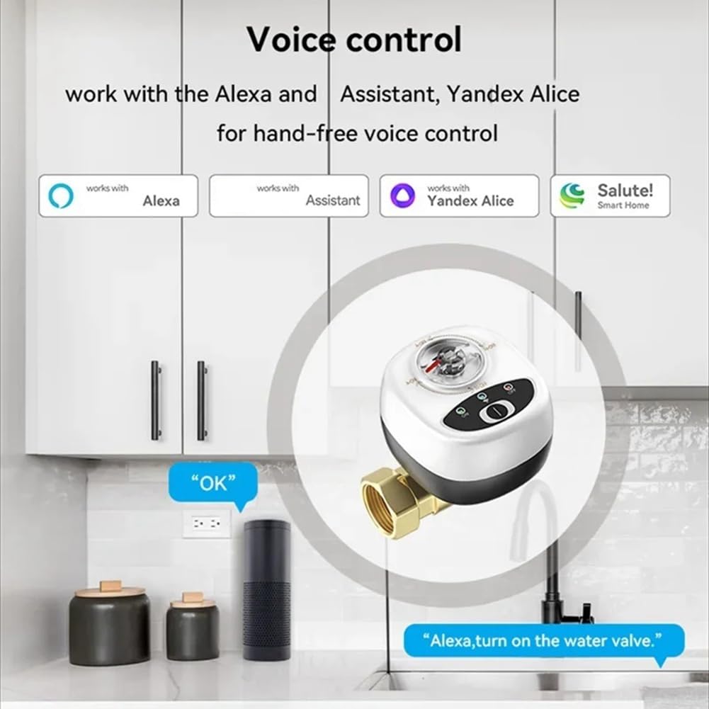 Kontroler Zaworu Inteligentnego Zigbee, Zawór Kulowy, Aplikacja, Pilot Zdalnego Sterowania, Wodoodporny Zawór Wodny IP65, Współpracuje z Alexą, DN20