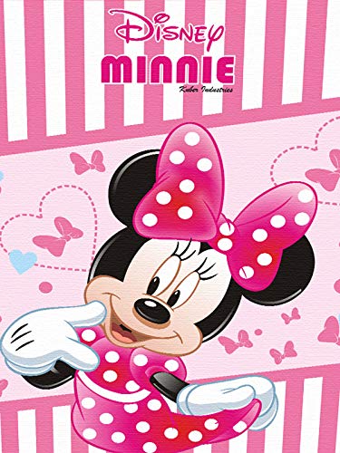 Image of Heart Home Disney Minnie Print Non Woven Large Size Fabric Foldable Laundry Basket and Small Size Cube Toy, Books, Shoes Storage Box with Handle (Set of 2, Pink)-HEART11895, Standard