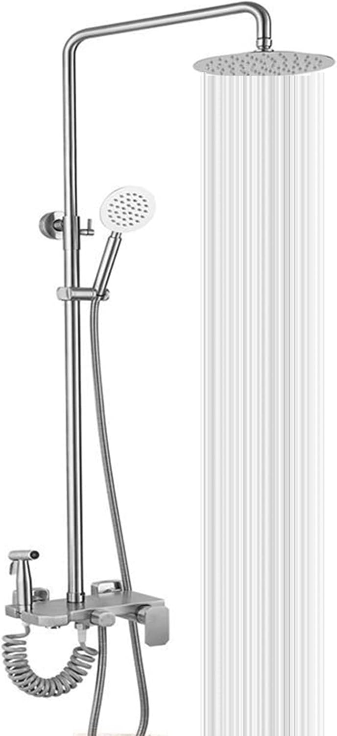 N/A Stainless Steel Rainfall Shower System, FourFunction Shower Faucet