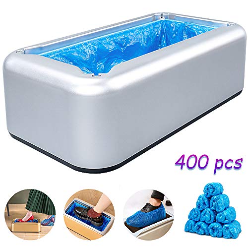 Preisvergleich Produktbild GGZDQ Schuhüberzieher Einweg Maschine, Faul Automatische Schuhüberzieher mit 400 STK Einweg Plastik Schuhüberzug für Heim, Geschäft und Büro
