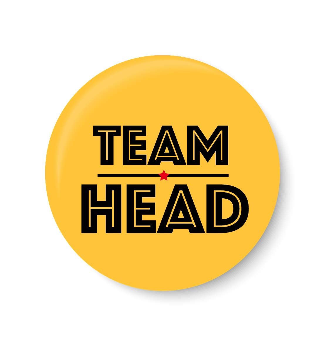 PEACOCKRIDE Team Head I Office Pin Badge (Metal, Multicolour,37mm)