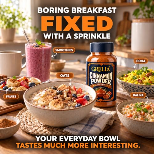 Image of 110 g Sri Lankan Cinnamon Powder | Aromatic Ground Dalchini for Tea, Coffee, Baking, Desserts, Oats, Smoothies, Curries and Everyday Cooking | Warm Spice for Sweet and Savoury Recipes | Easy-Use Jar Pack | Vegetarian