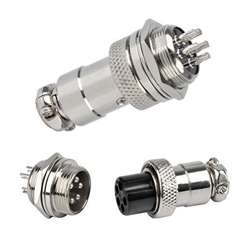 QLOUNI 10 pezzi GX16-5 Spina Aviazione 16mm 5 pin