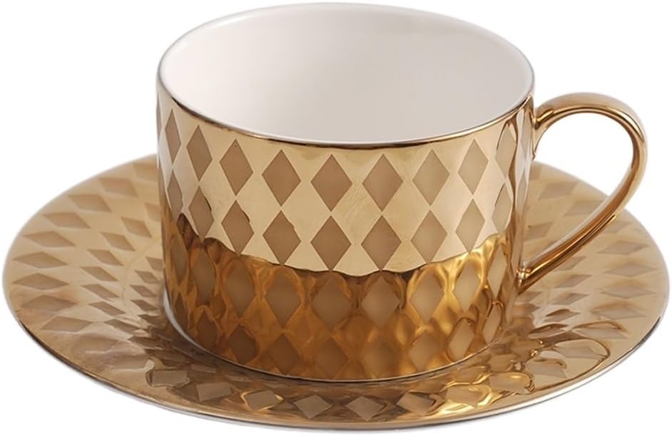 Bone China Coffee Cup Saucer Spoon Set 200ml Cafe Porcelain Tea Cup Ceramic Teacup