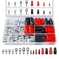 140 Stück Rohrkabelschuhe, 25mm² 16mm² 10mm² 6mm² Kabelschuhe Set für Kfz Batteriekabel Set, SC70 Rohrkabelschuhe Set und 70 Hülse, Rohrkabelschuh Sortiment, Kabelschuh für Auto Motorräder Boote