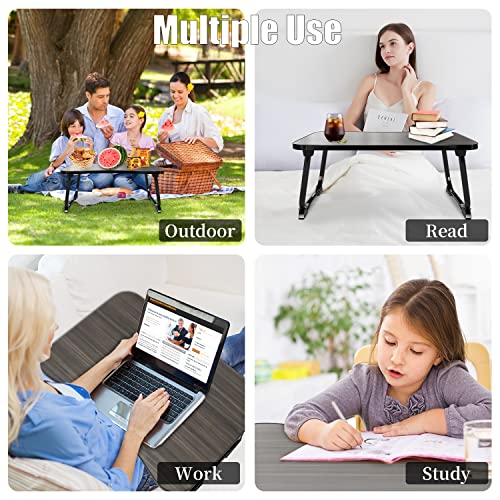 MIIRR Foldable Lap Desks for Laptop, 23.6 inch Portable Bed Tray Table, Laptop Desk for Working, Writing and Eating (Black) - Image 7