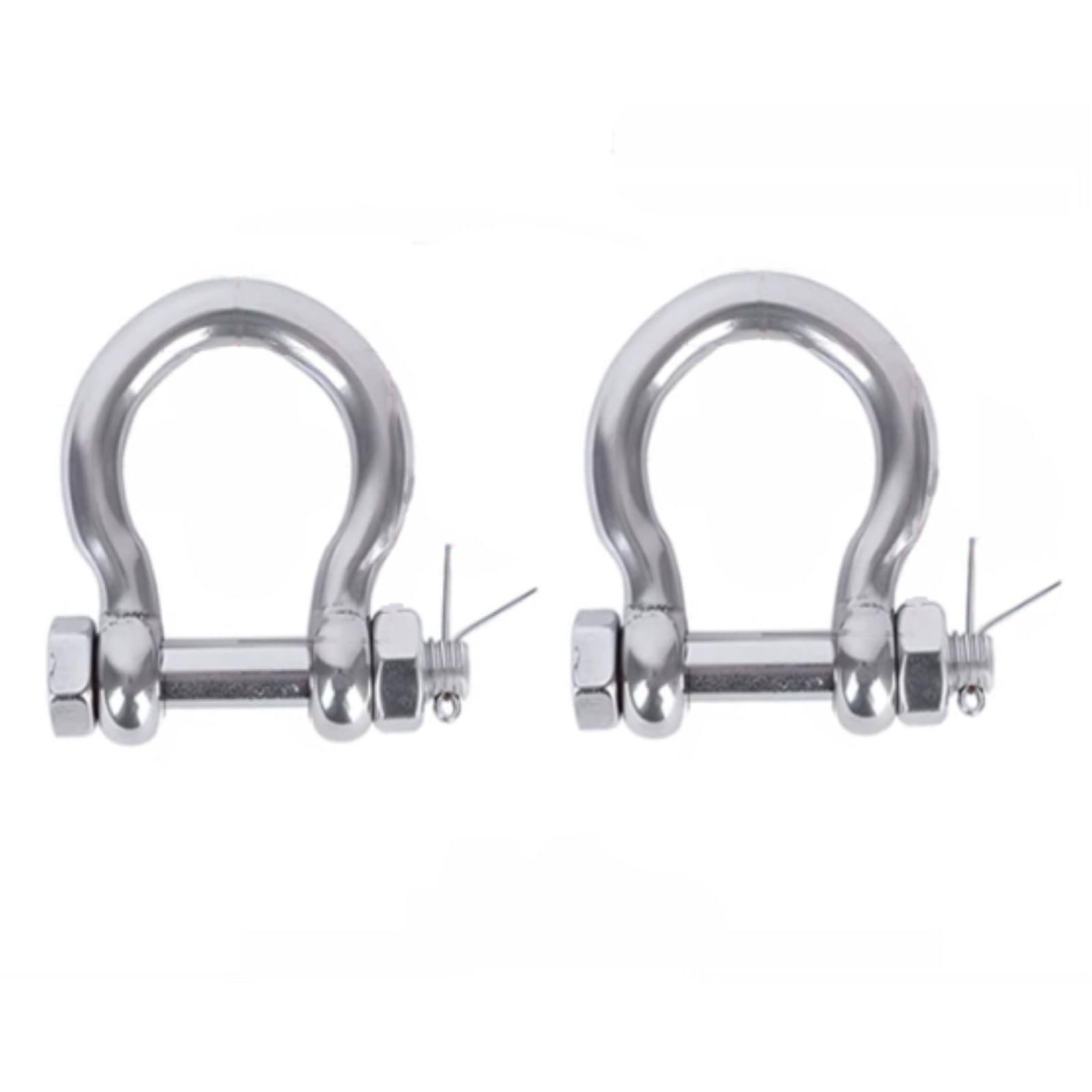 Paquete de 2 grilletes de anillo M6-M28 D, grillete de acero inoxidable 304, for aparejos resistentes, transporte, eslabones de cadena de acero | M22-3000kg Load Capacity