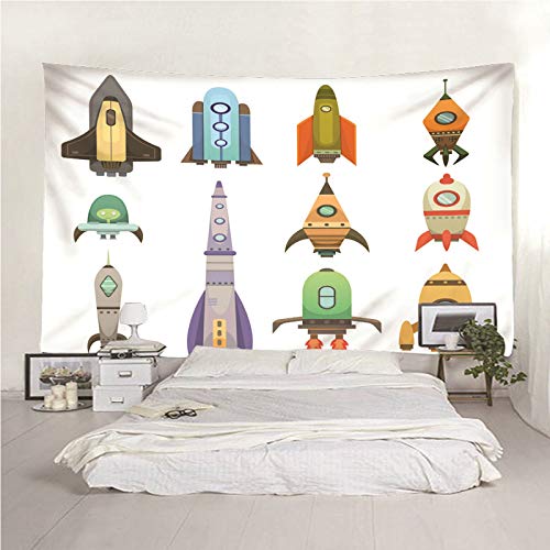 Tapiz de pared blanco lavable para dormitorio infantil de aviones 6