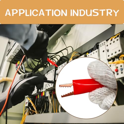 Image of 18PCS 3 Colors Brass Gator Clips, Alligator Clips Electrical Test with Soft Insulated Cover DD035