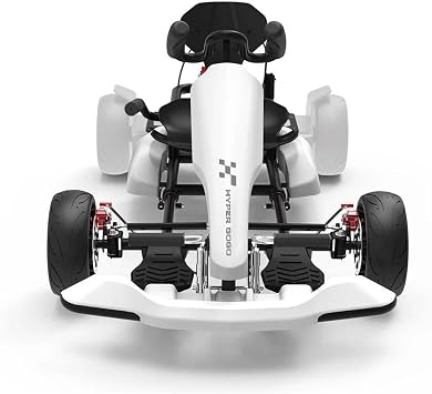 Kids Hoverboard Go Kart Kit, Outdoor Go Karting, Race Pedal Go Cart Car for Kids and Adults White