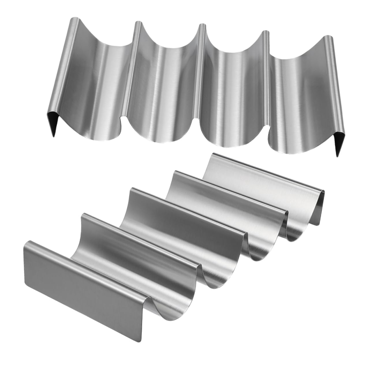 Cabilock 2pcs Stainless Steel Taco Holder Stand Tray for Oven and Grill Taco Rack Restaurants and Home Gatherings