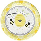 Creative Converting Bumblebee Baby Paper Plates, 9', Multi-color