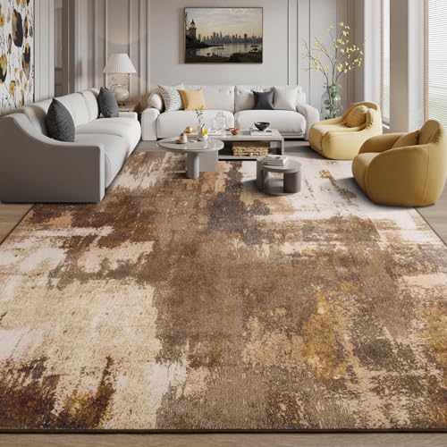 Kelarea Living Room Rug, 9x12 Rug Modern Abstract Washable Rugs,
