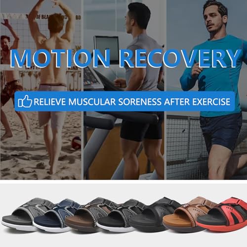 Coface Mens Sport Recovery Sandals Plantar Fasciitis Soft Cushion Lightweight Orthotic Slides For Men Allblack Size 11 thumb #7