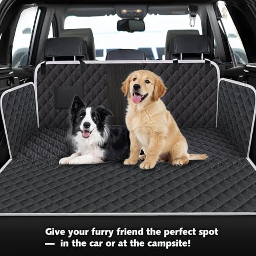 Meolsaek Car Seat Cover for Dogs, Non-Slip Dog Hammock for Car Back Seat, with Mesh Window Scratch Proof Nonslip Back Seat Protector for Trucks SUVs Most Cars (Black) - Image 5