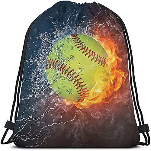 Pelota de béisbol sobre el agua y el fuego aligeramiento fondo americano popular deporte juego bolsa gimnasio deportes cuerda cincha saco entrenamiento gimnasio
