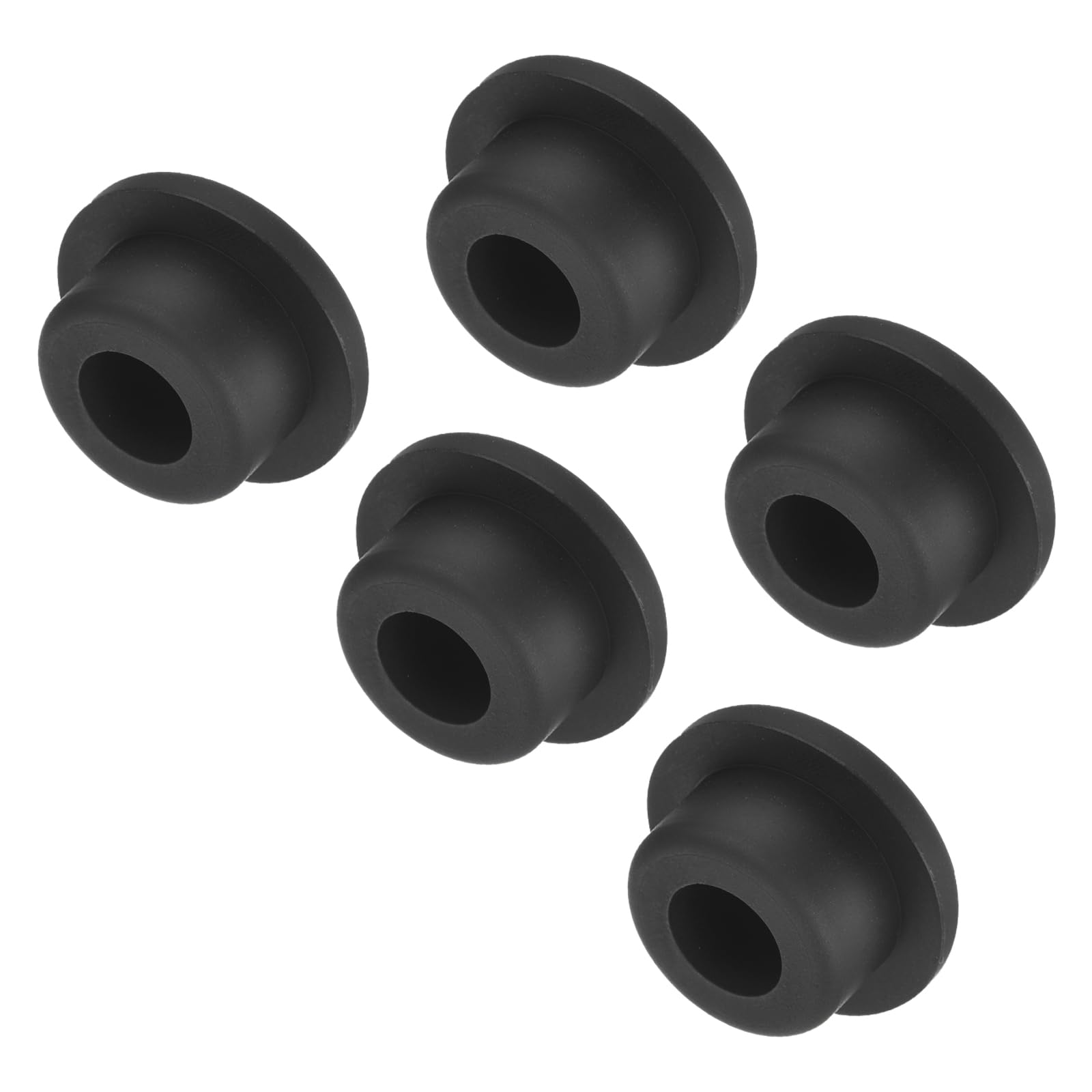 uxcell High Temp Silicone Plug Mount Dia 21mm/0.83 inch t Shaped Rubber Stopper Hole Plugs for Powder Coating Plating Waterproof Plugs Sealing Plugs Black Pack of 5(OD 29mm)