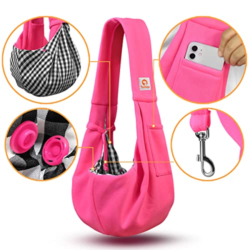 Image of Tomkas Dog Cat Carrier Sling Classic Pocket & Classic Strap(M,Rose red)