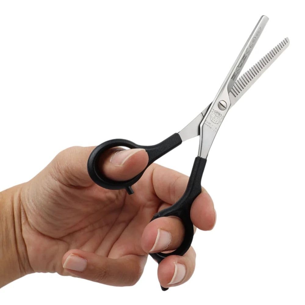 Kiepe 2155 Sonic Forbice Professionale Sfoltire 6 Pollici con 28 Denti – Forbice sfoltitrice a mezzo filo in acciaio inox impugnatura ergonomica semi-offset, Made in Italy per salone e uso domestico