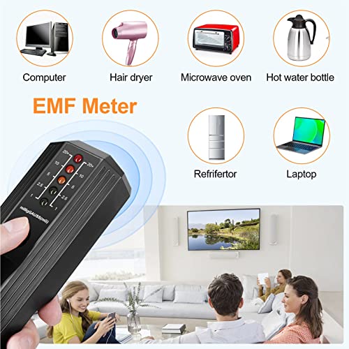 Medidor EMF con indicadores LED para radiación electromagnética miniatura 4