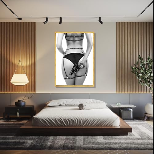 Tableau decoration d interieur toile noire de qualite format 60x90cm - 2