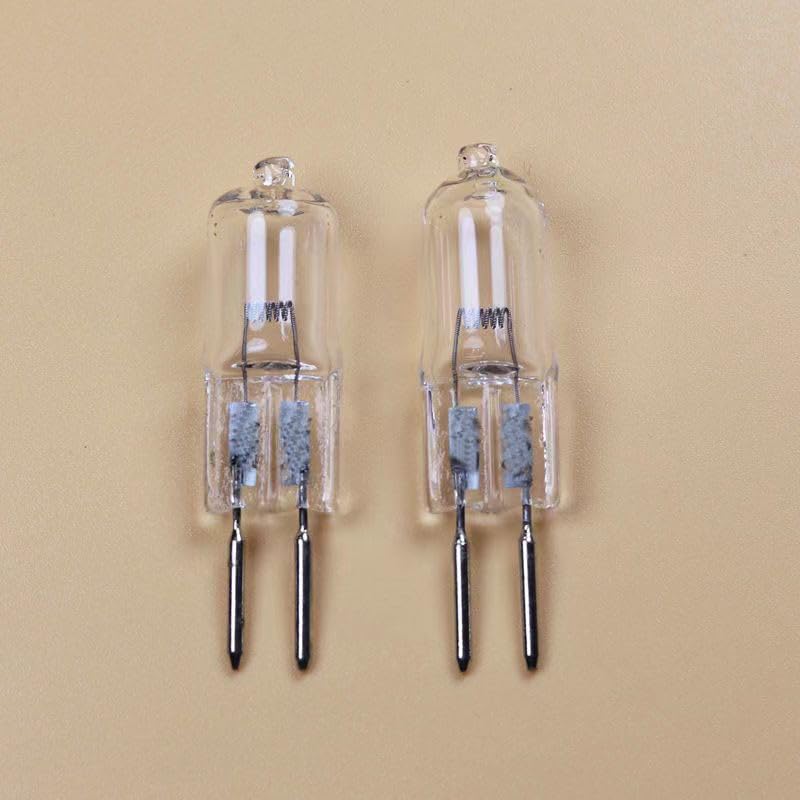 JZLBBC 5 PCS G6.35 Halogen Light Bulbs 24V 50W Dimmable Warm White Bulb Machine Work Lamp Bulb GY6.35 Halogen Bulbs Optical Instrument Bulb,250W