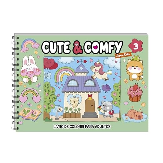 Cute & Comfy Super Extra Edição 03 - Livro de Colorir Adulto - Capa Dura Holográfica