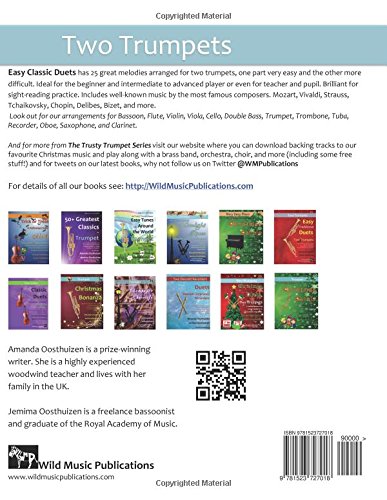 Easy Classic Trumpet Duets: With one very easy part, and the other more difficult. Comprises favourite melodies from the world's greatest composers ... in easy keys, and starts with the easiest.