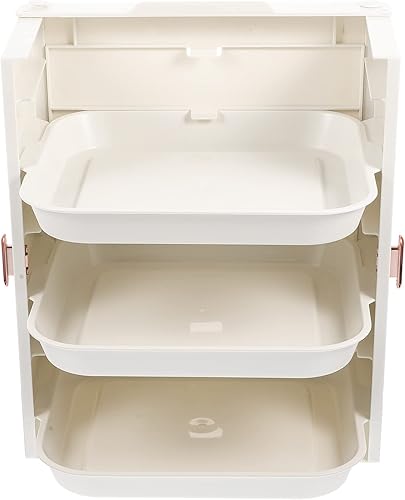 UPKOCH Bandejas de preparación de cocina apilables para preparación de alimentos con cajones extraíbles recipientes de preparación de comidas de 3