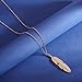Yalice Boho Feather Pendant Necklace Chain Long Leaf Necklaces Jewelry Y Necklace for Women (Gold)
