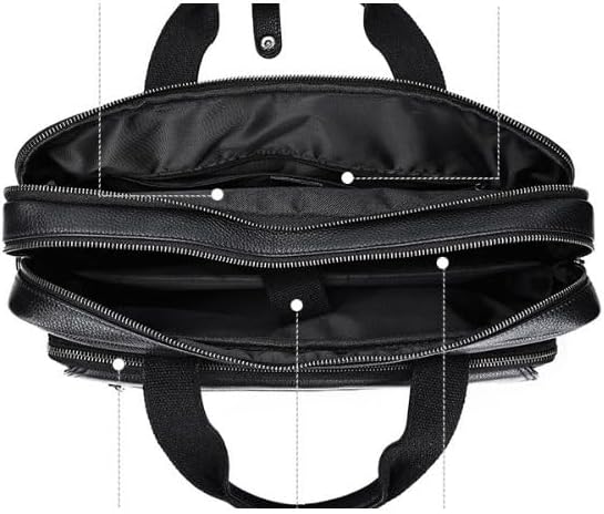 Briefcase Genuine Leather Male Business Leisure Handheld Laptop Bag