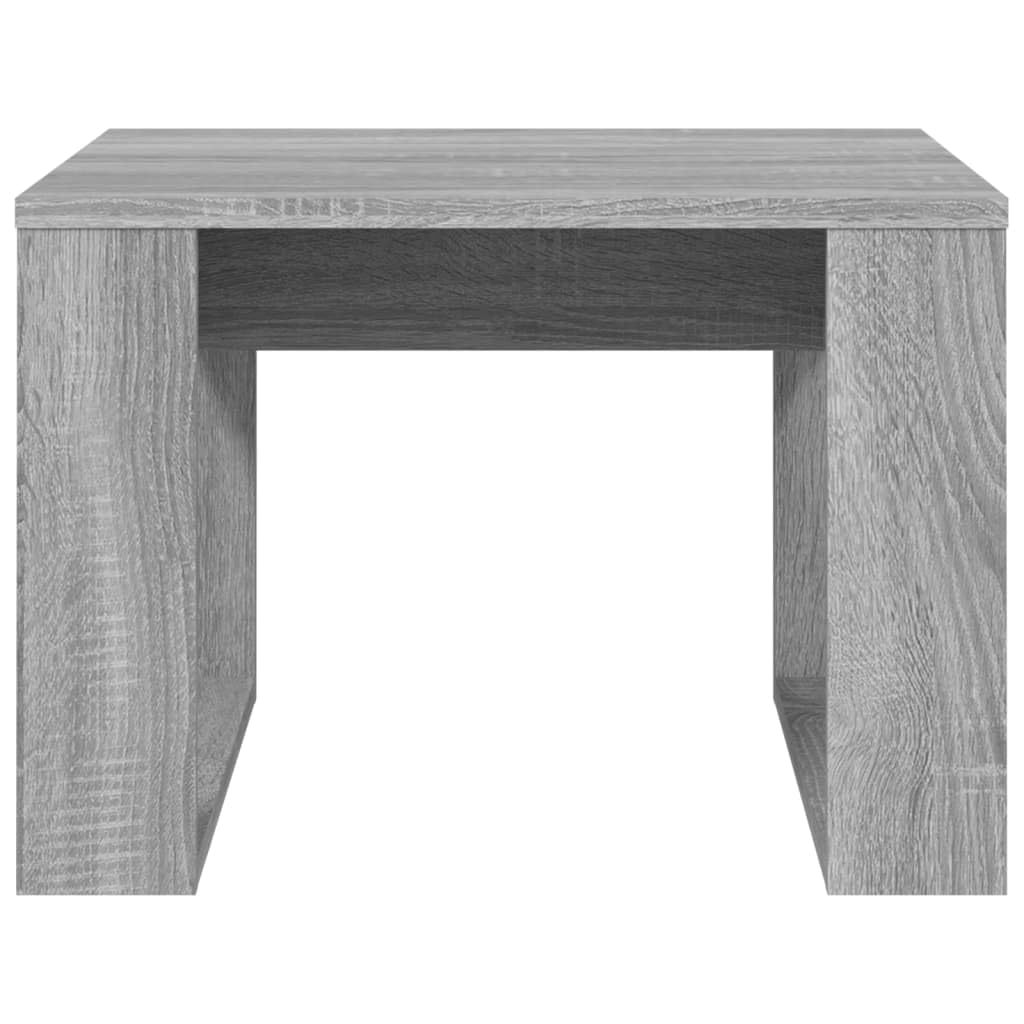 Beistelltisch Grau Sonoma Holzwerkstoff 50x50x35 cm kompakter Couchtisch mit Ablagefach moderner Wohnzimmertisch für Wohnzimmer, Loungebereich und Flexible Nutzung