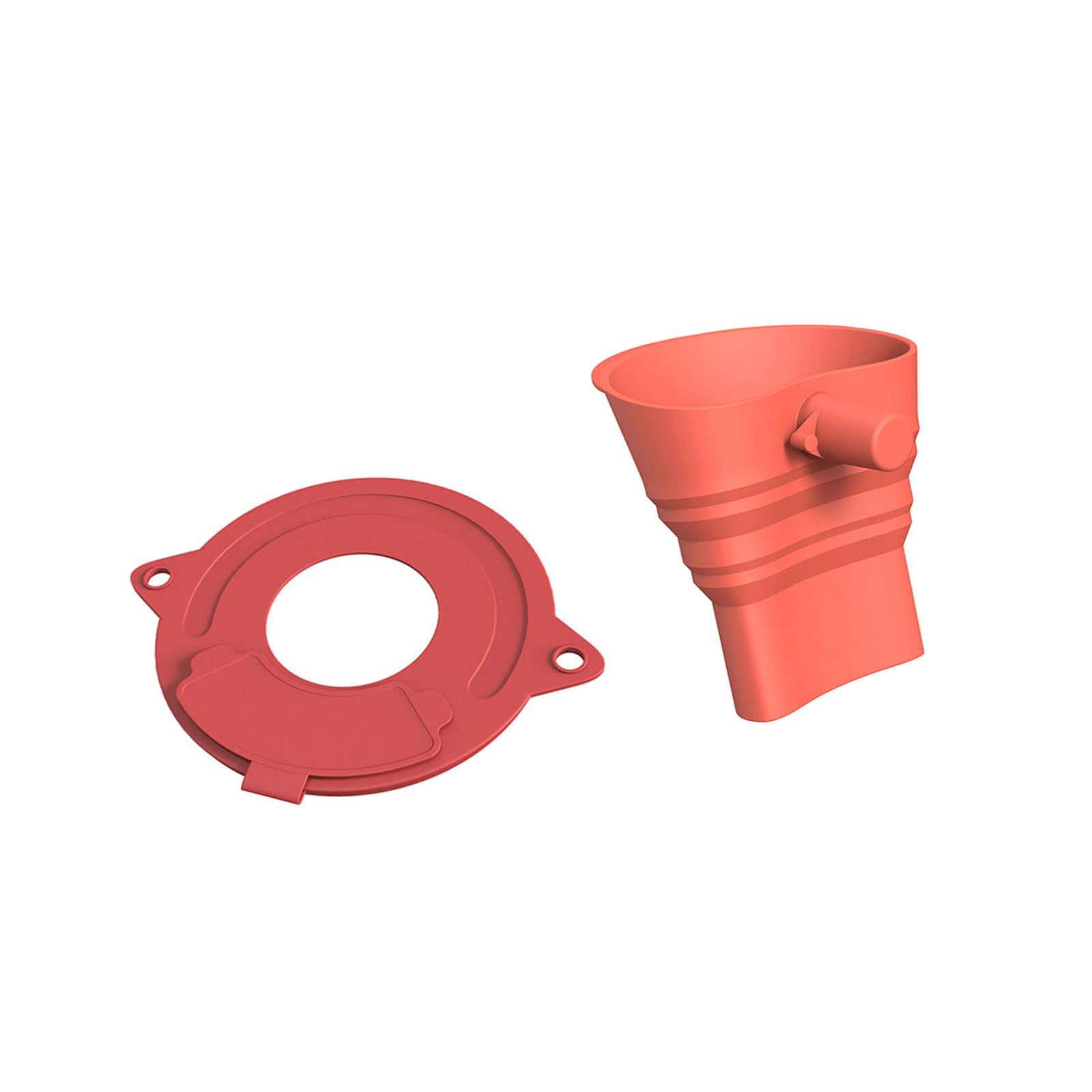 Uqezagpa Red Premium Silicone Anti Splash Lid Integrated With Measuring Bowl And Detachable Flour Funnel High Speed Mixing Guard