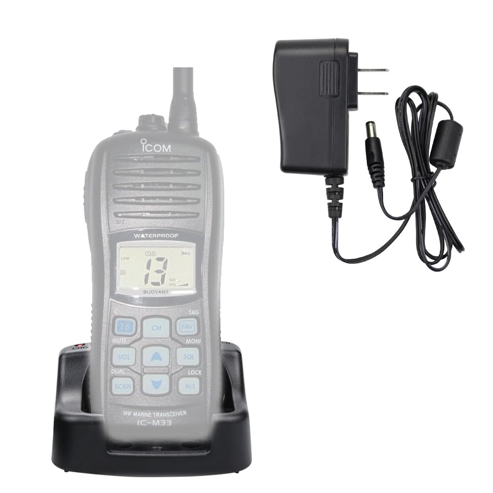 BC-173 Charger Base for ICOM IC-GM1600 IC-GM1600E IC-M21 IC-M2A IC-M31 IC-M32 IC-M33 IC-M34 IC-M35 IC-M36 IC-M90 IC-M90E BP-224 BP-254 Battery Desktop Charger