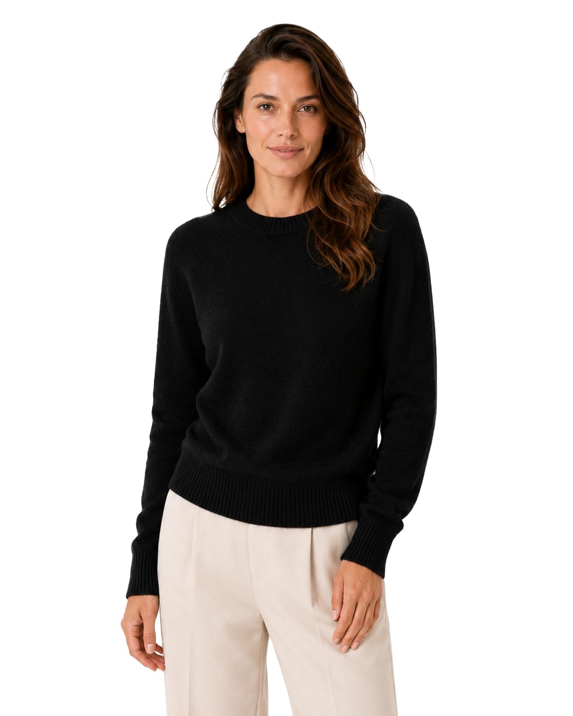 State Cashmere Women's Essential Crewneck Sweater