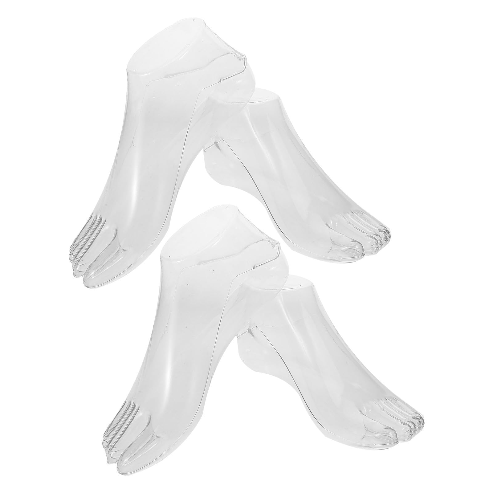 TOPBATHY Support pour Chaussures Femmes Adulte 2 Paires Pieds Mannequins en PP Léger Courbure Réaliste pour Présentation en Boutique de Détail
