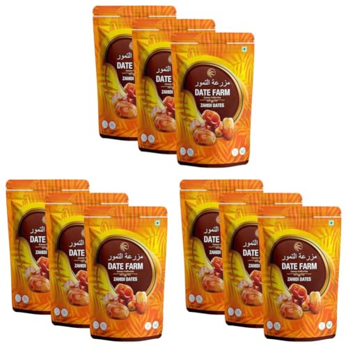 Image of Date Farm Zahidi Dates Luxury Wet Dates, 100% Natural, Arabian, Khajur, Boosts Immunity, No Added Sugar, Gluten-Free, 1.5 kg (Pack of 3)